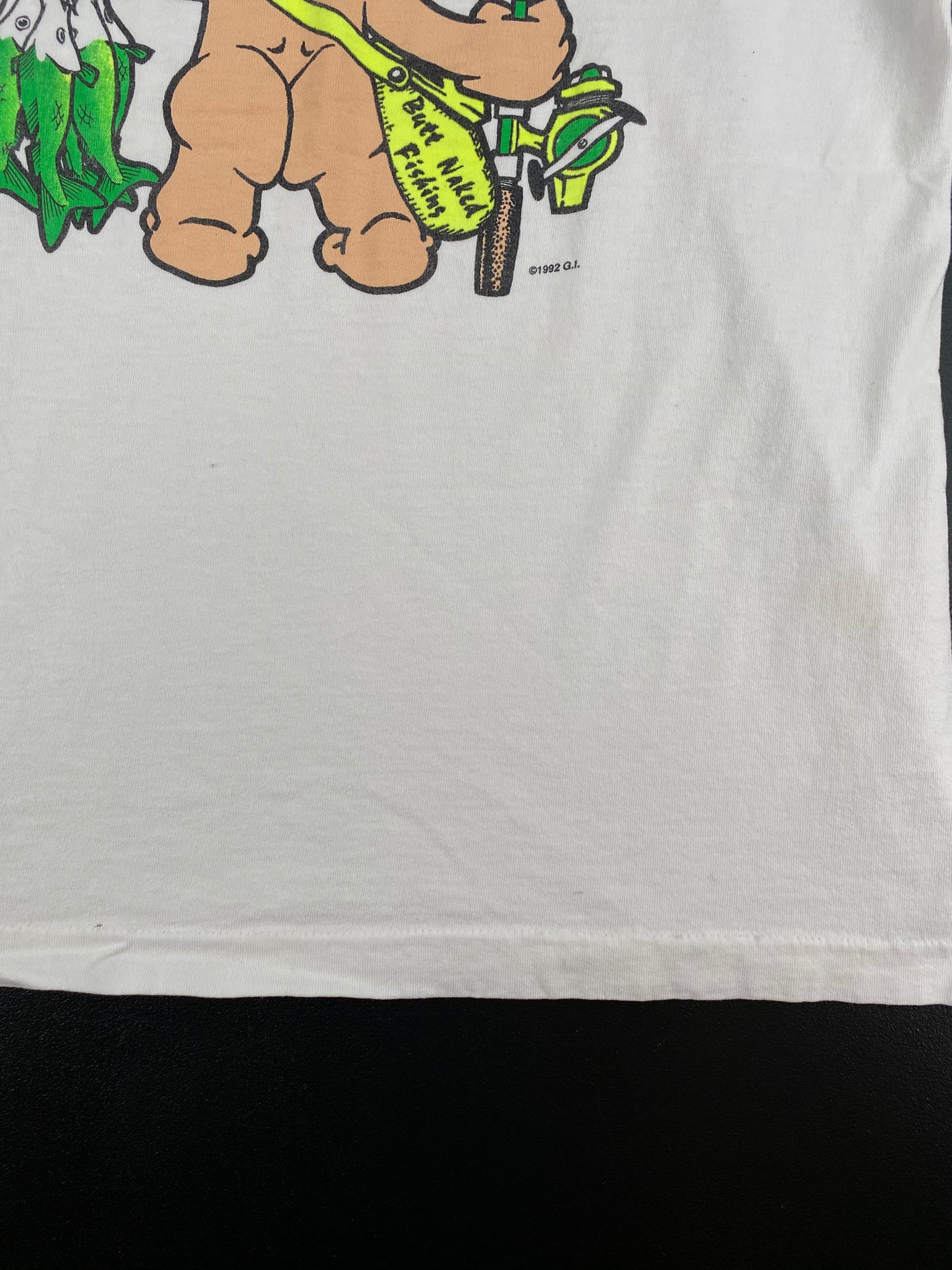 1992 BUTT NAKED FISHING Made in USA Size L Vintage T-Shirt / A3121