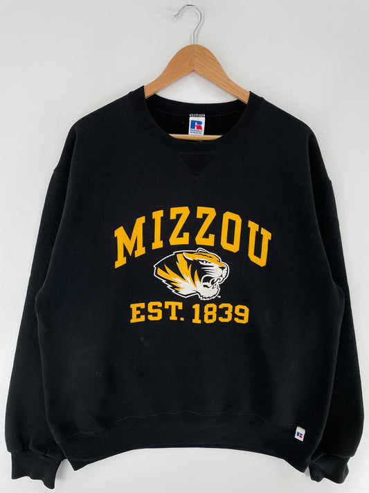 00' RUSSELL x MIZZOURI Size L Vintage College Sweat-Shirt / E6240S