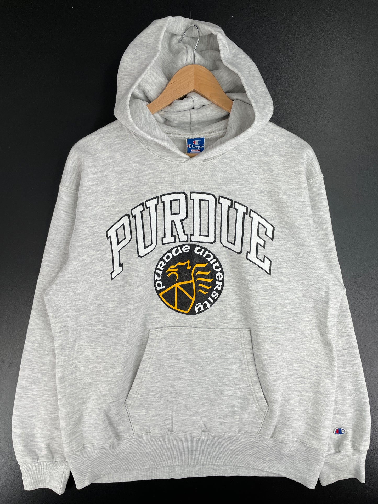 90's CHAMPION x PURDUE Made in USA Size XL Vintage College Hoodie Sweat-shirt / E2896S