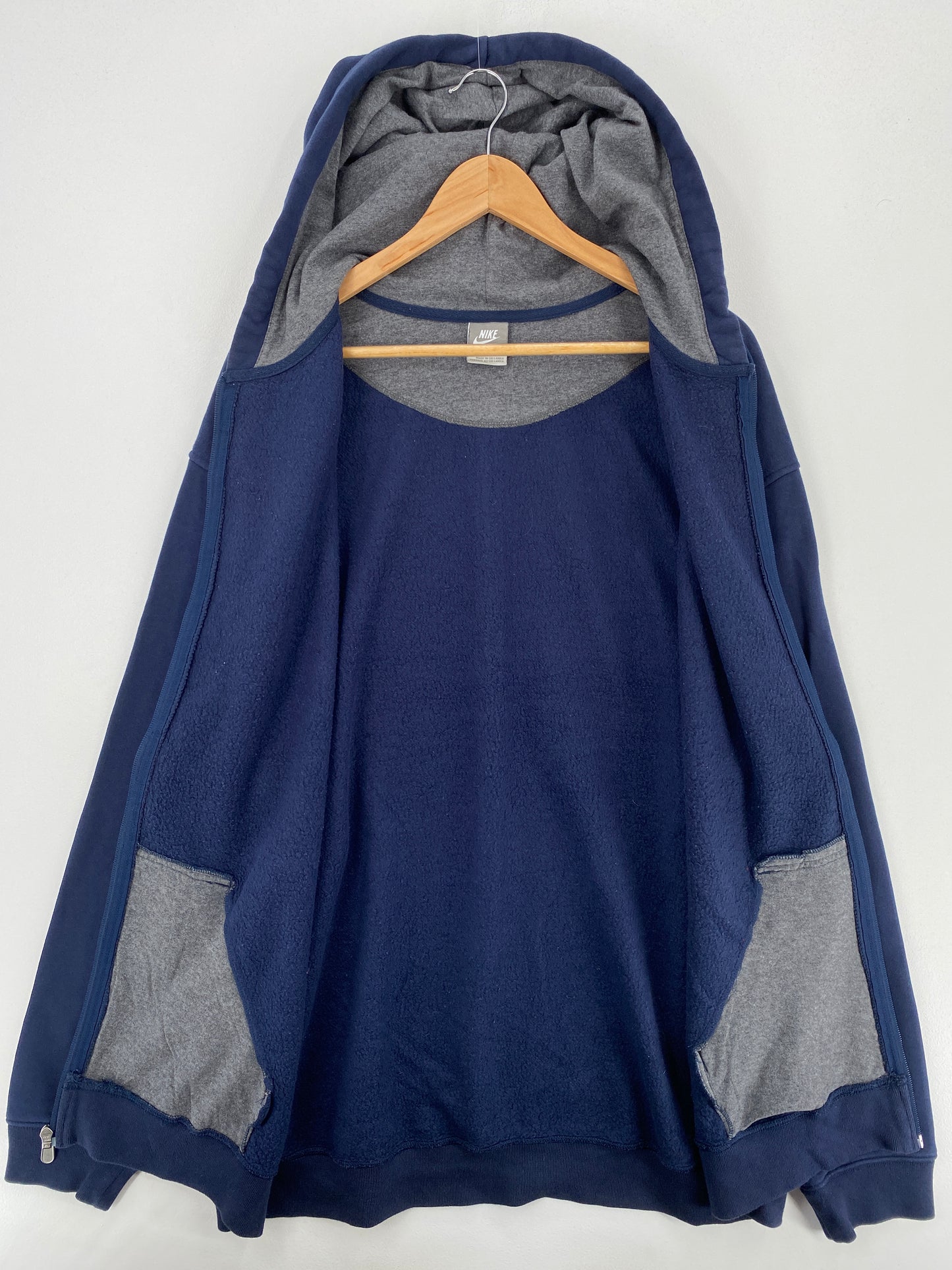 00’ NIKE MINI SWOOSH Size XXL Vintage Hoodie Zip Up Sweat-Shirt / A6039