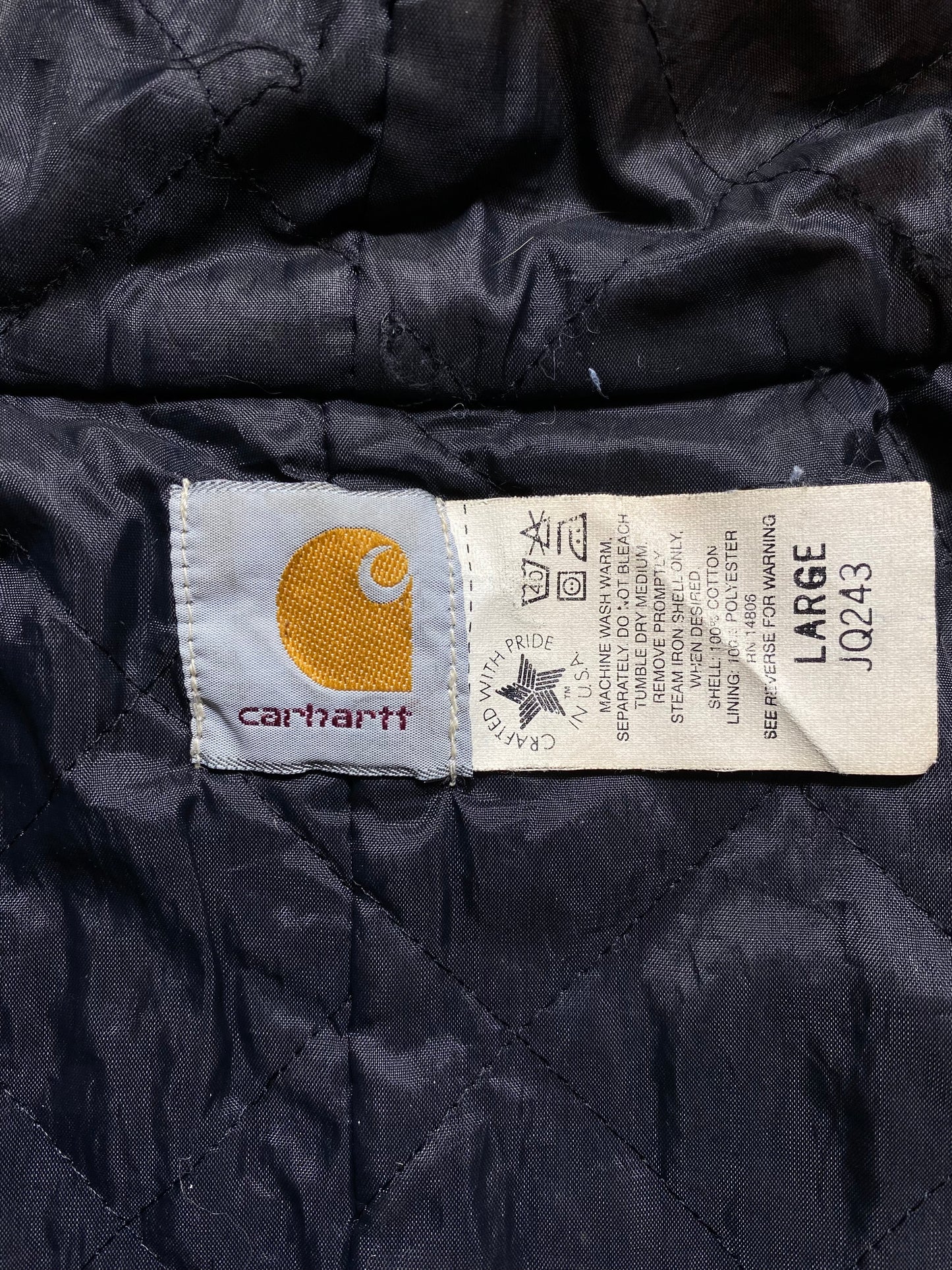 Vintage CARHARTT Size L Zip-up Hoodie Sweat-shirt Jacket / K8107