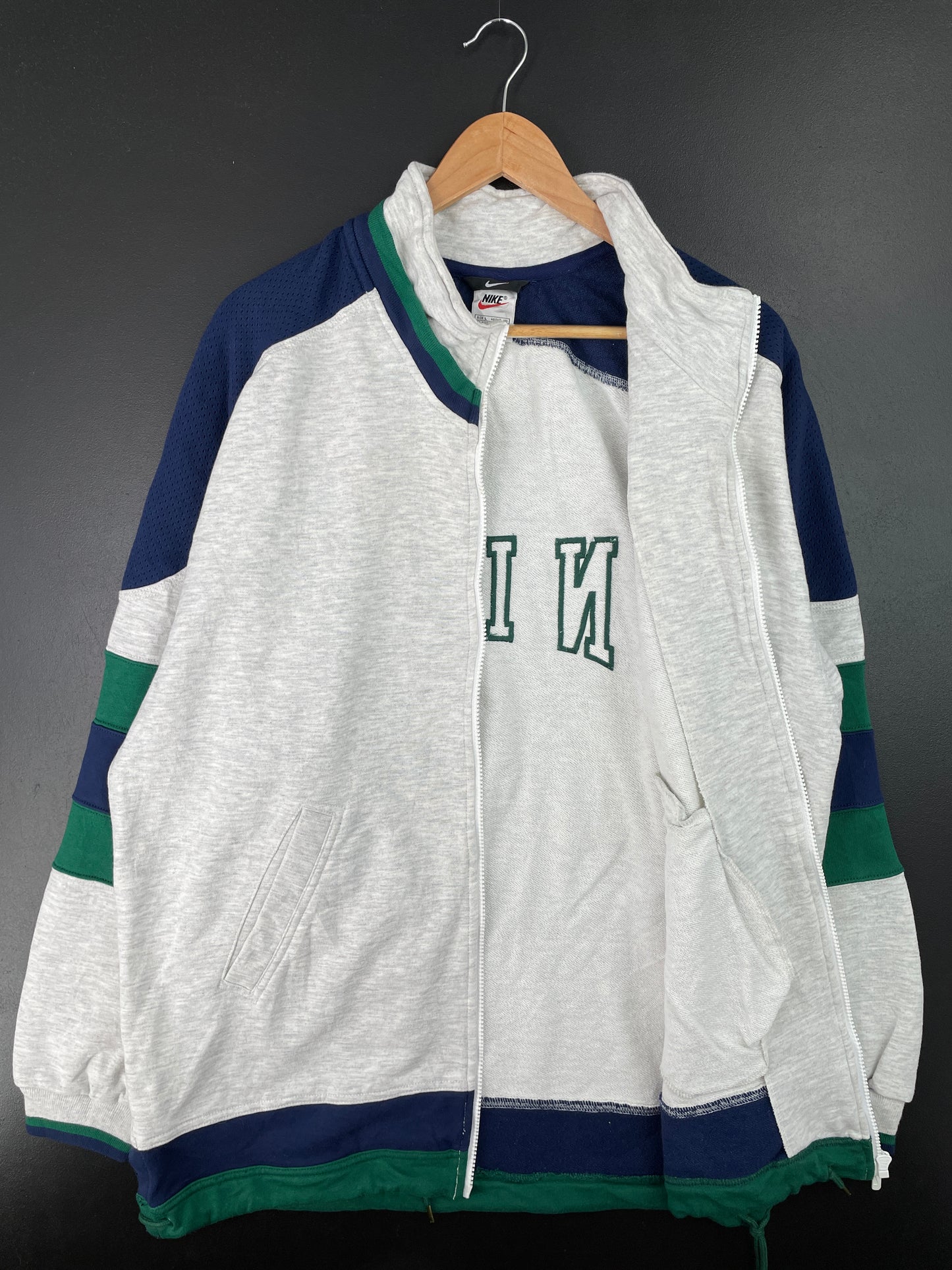 .90’s NIKE Size L Vintage Zip-up Sweat-Shirt / A7686