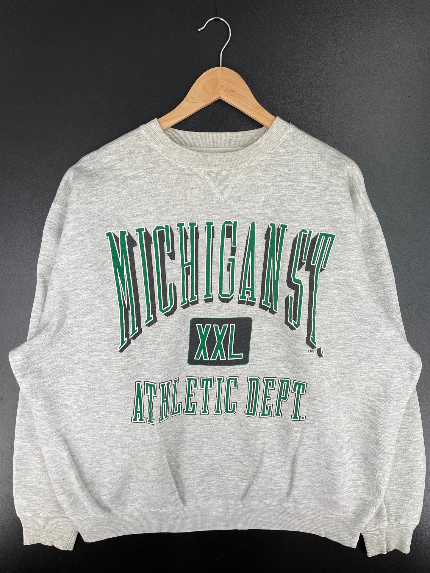 90’s MICHIGAN STATE Size XL Vintage College Sweat-Shirts / A4495