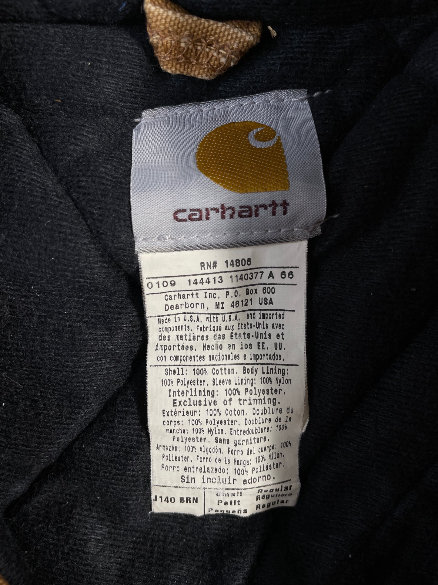 Vintage CARHARTT Size S Hoodie Duck Jacket / A8003