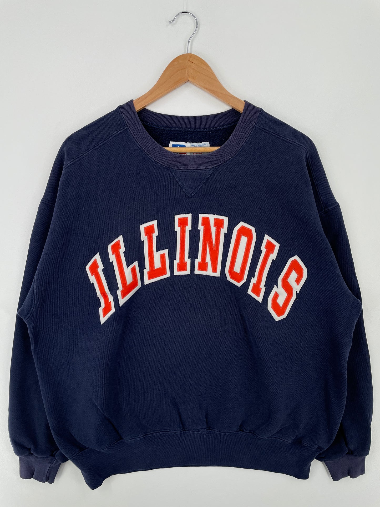 90’s RUSSELL x ILLINOIS Made in USA Size XL College Sweat-shirt / A8860