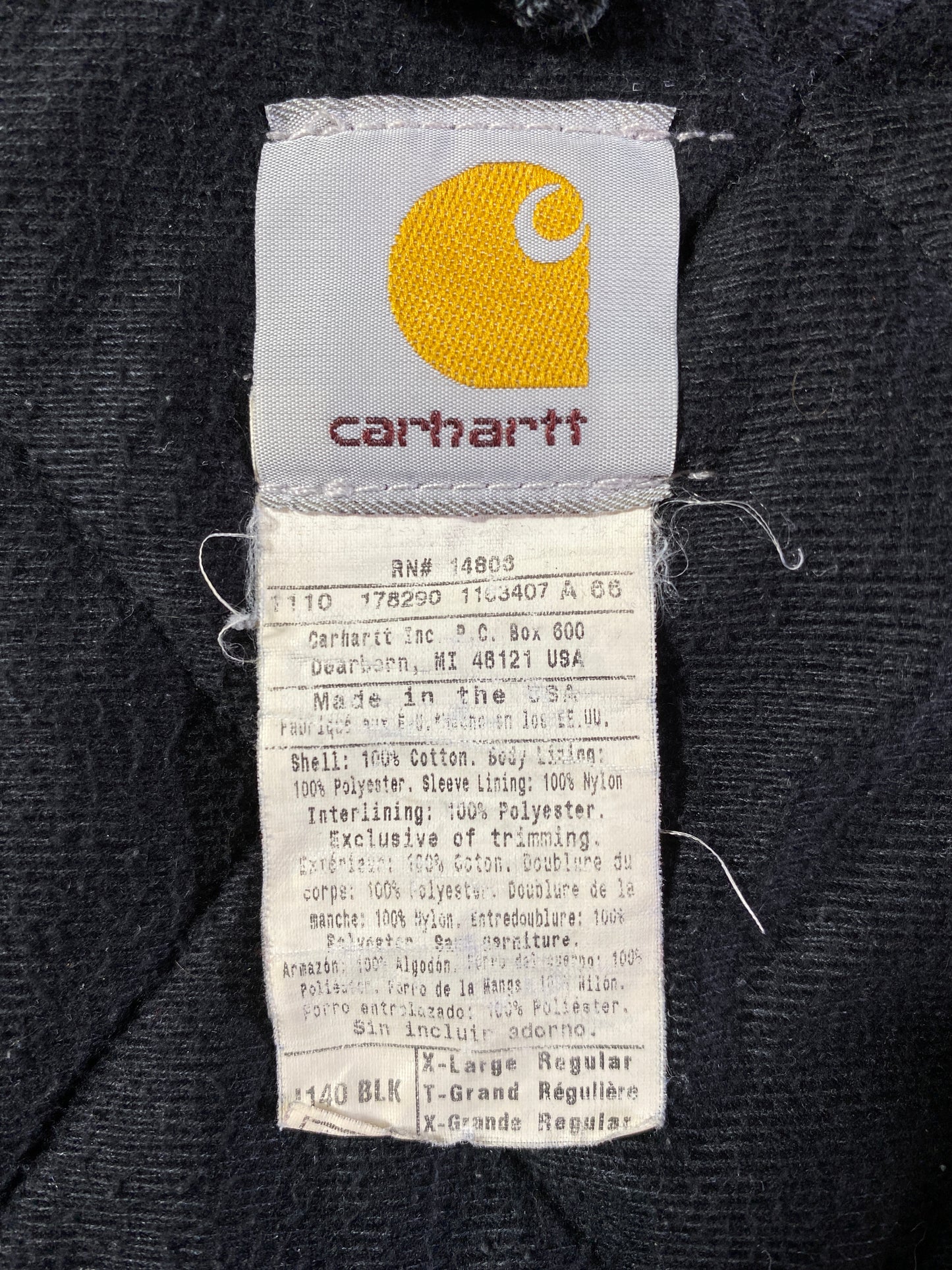 Vintage CARHARRT Made in USA Size XL Duck Jacket / A8306