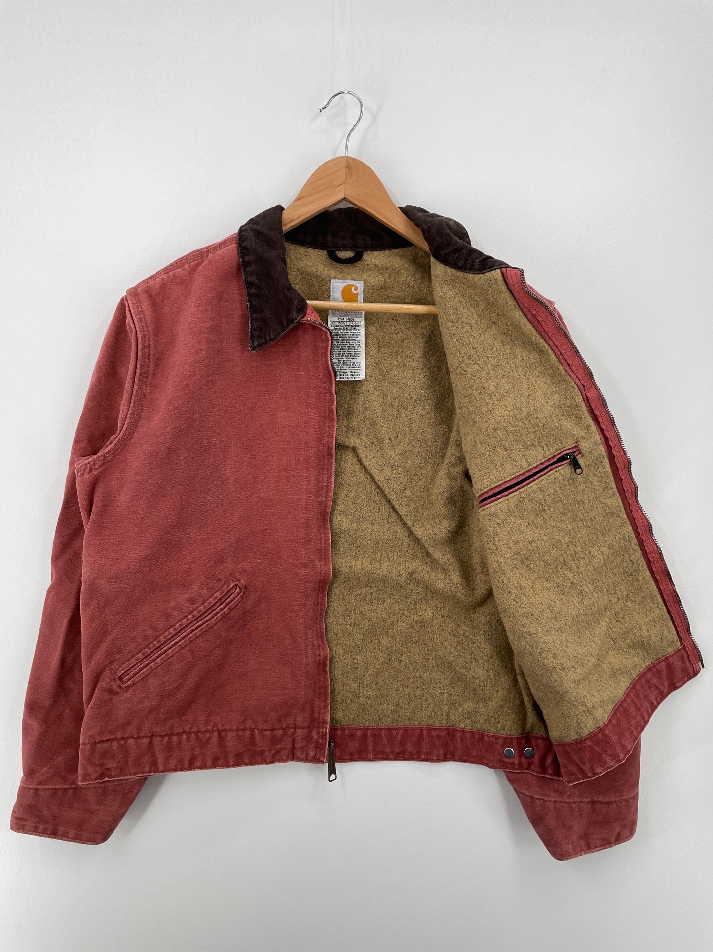 Vintage CARHARTT Size Ladies.L Duck Zip-up Jacket / A8514