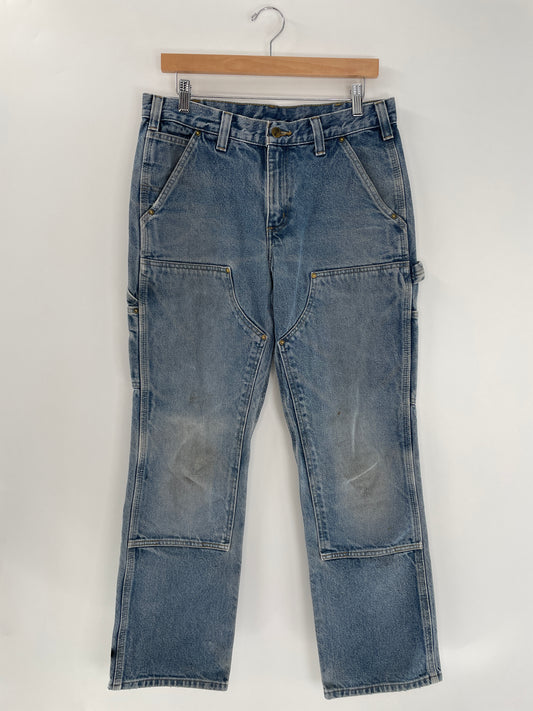 Vintage CARHARTT Size W32xL29 Denim Double Knee Pants / E4205P