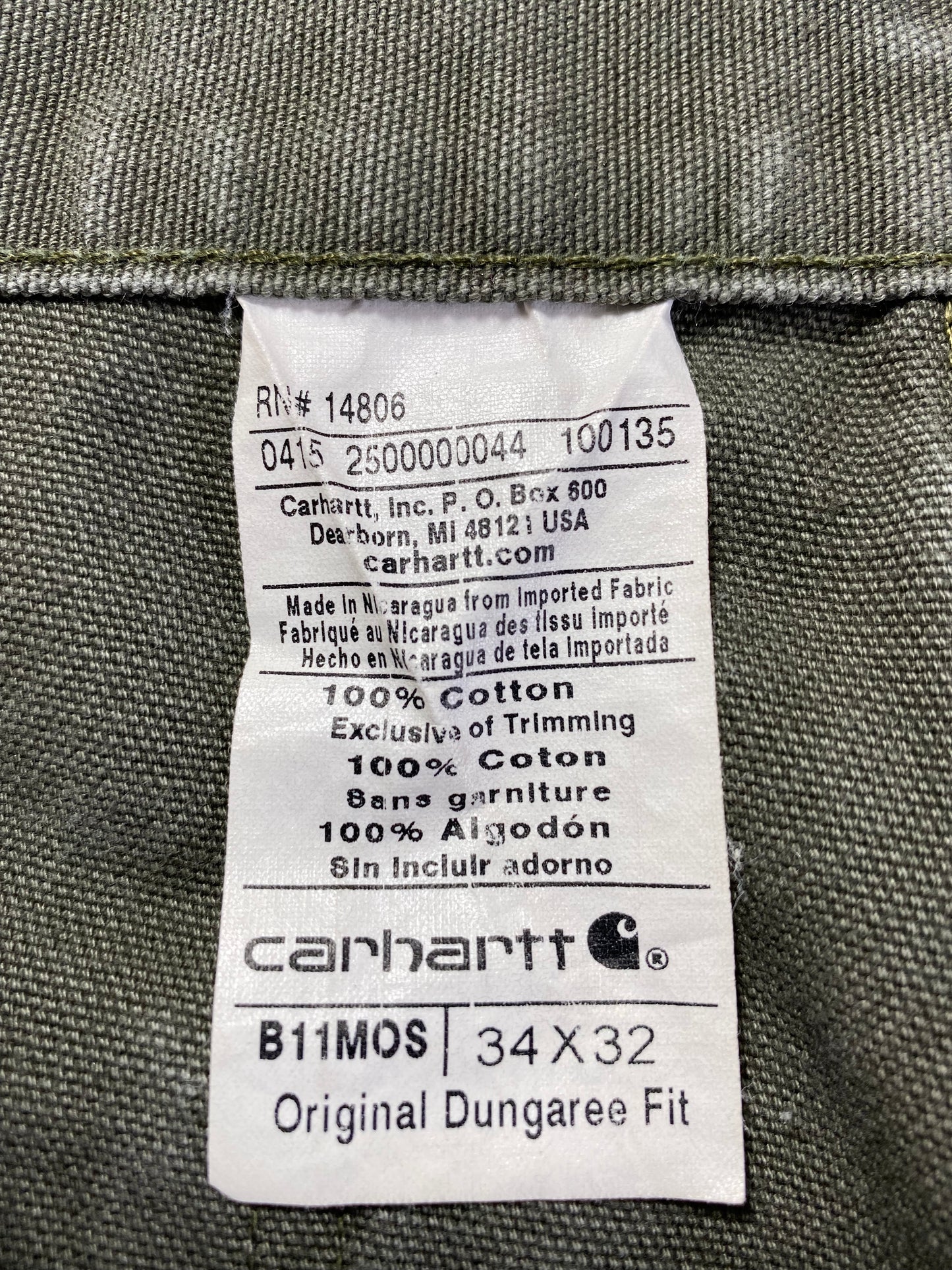 Vintage CARHARTT Size W32xL30 Duck Pants / A1089