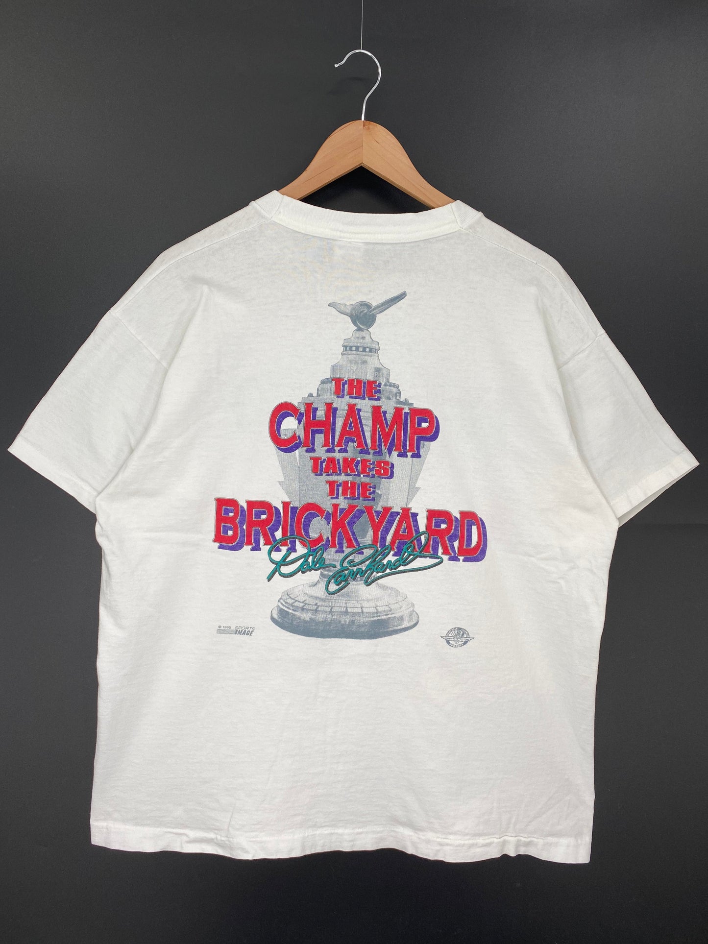 1995 DALE EARNHARDT Made in USA Size XL Vintage Racing T-Shirts / A7644