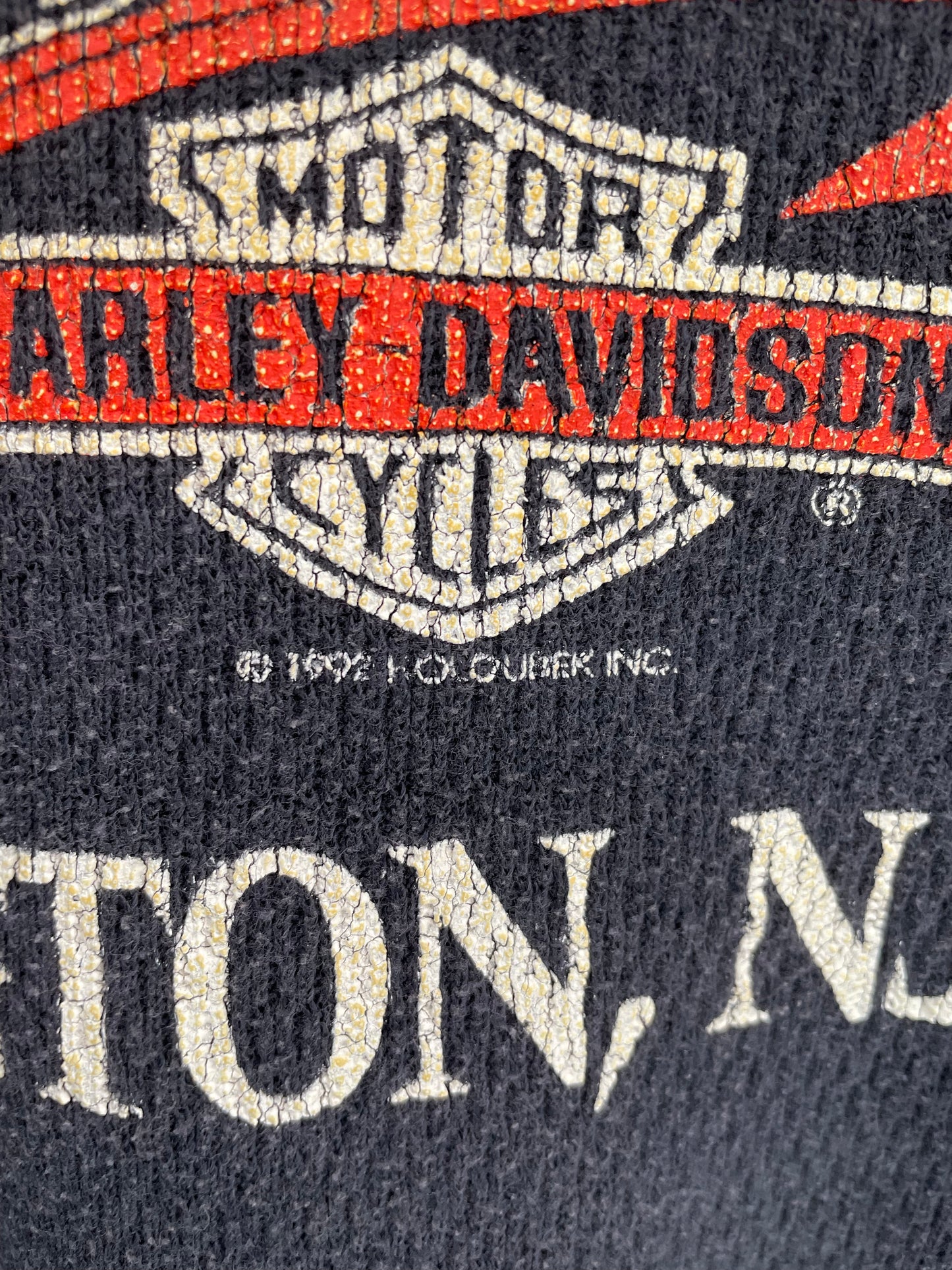 1992 HARLEY DAVIDSON Made in USA Size XL Vintage Long Sleeve T-Shirt / K6318