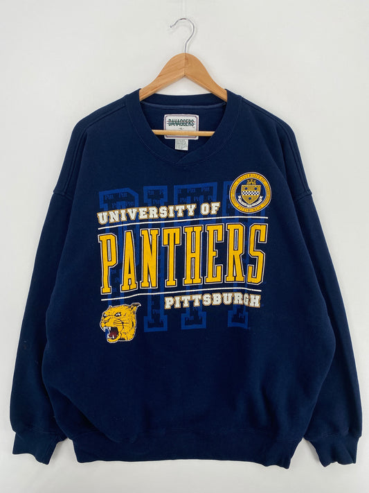 90’s UNIVERSITY OF PITTSBURGH Size XL Vintage College Sweat-shirt / A5633