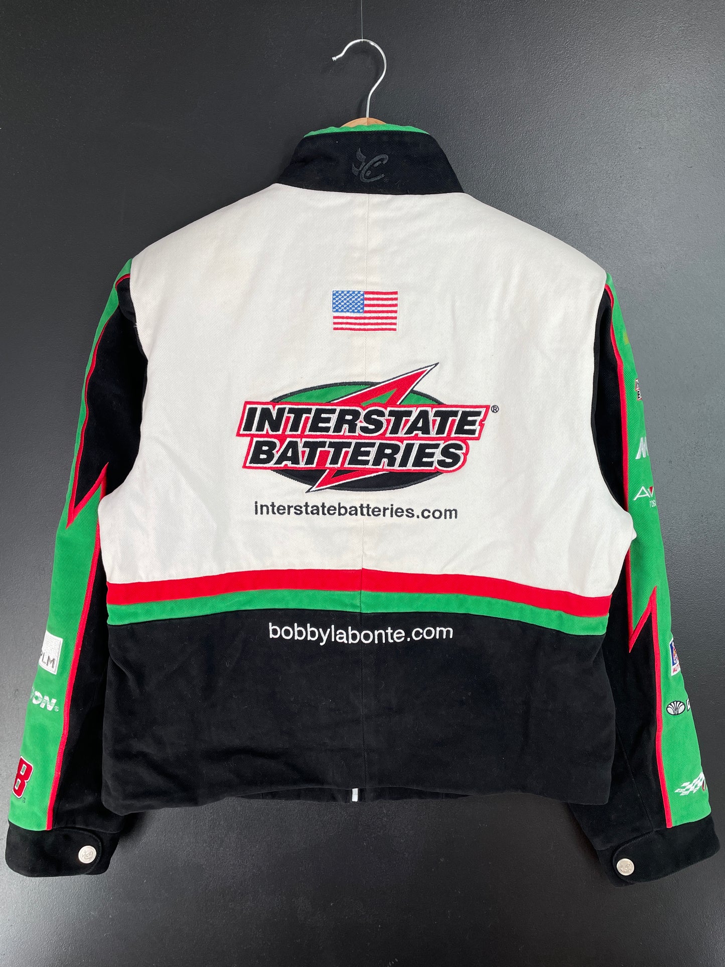 Vintage NASCAR x INTER STATE BATTERIES Size Kids.L Racing Jacket / E614