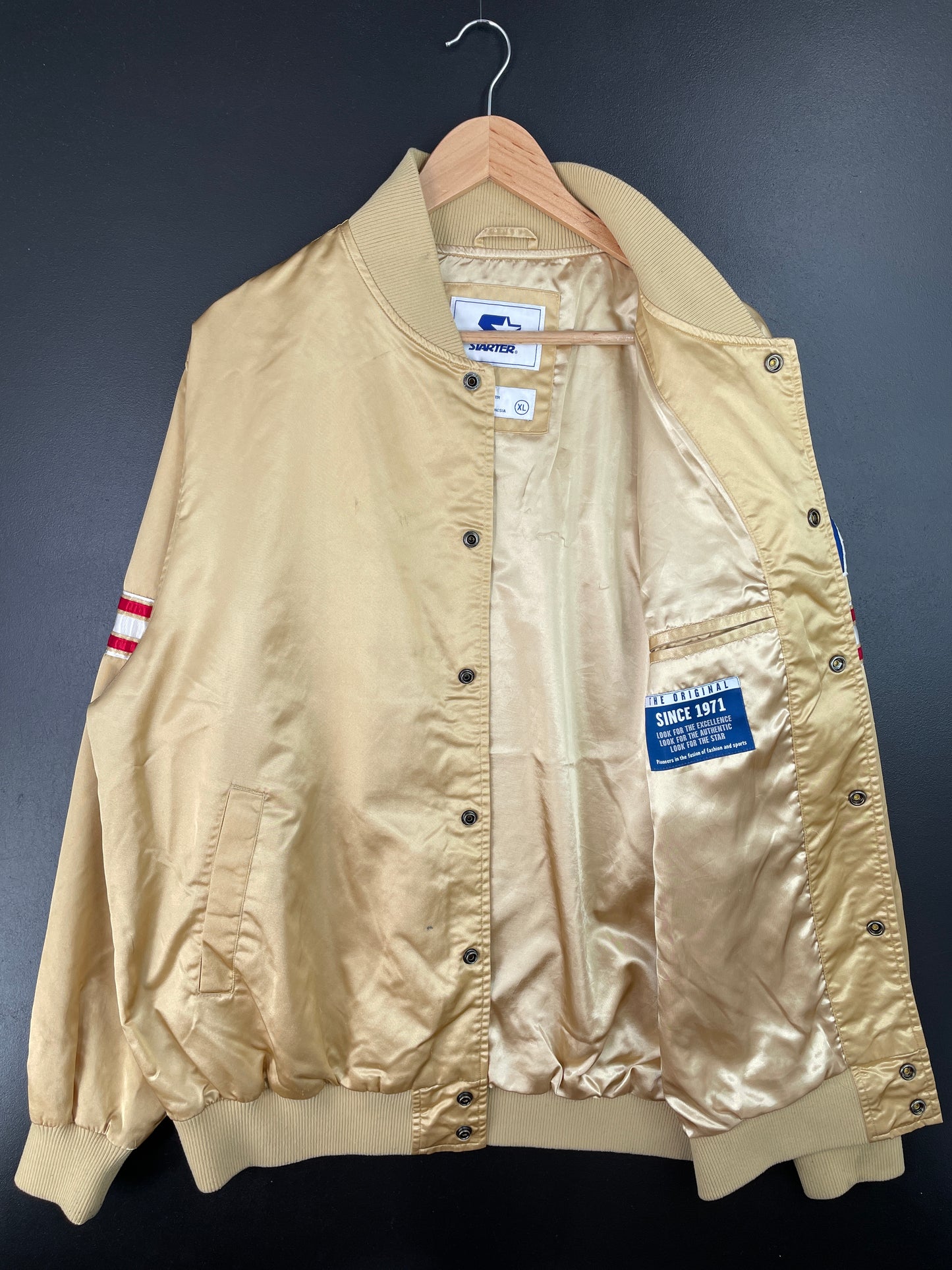 .90's STARTER x SAN FRANSISCO 49ERS Size XL Vintage NFL Nylon Jacket / A7335