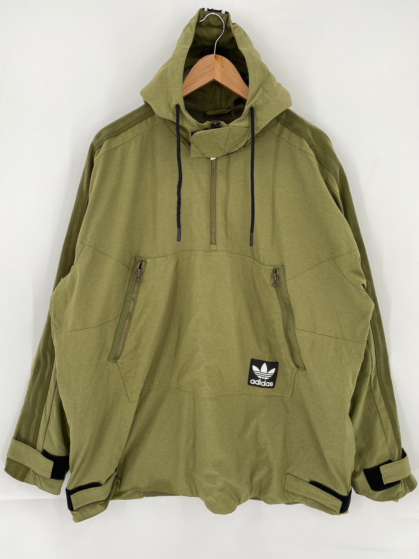 00’s ADIDAS Size XXL Vintage Zip up Hoodie Nylon Jacket/ K6589