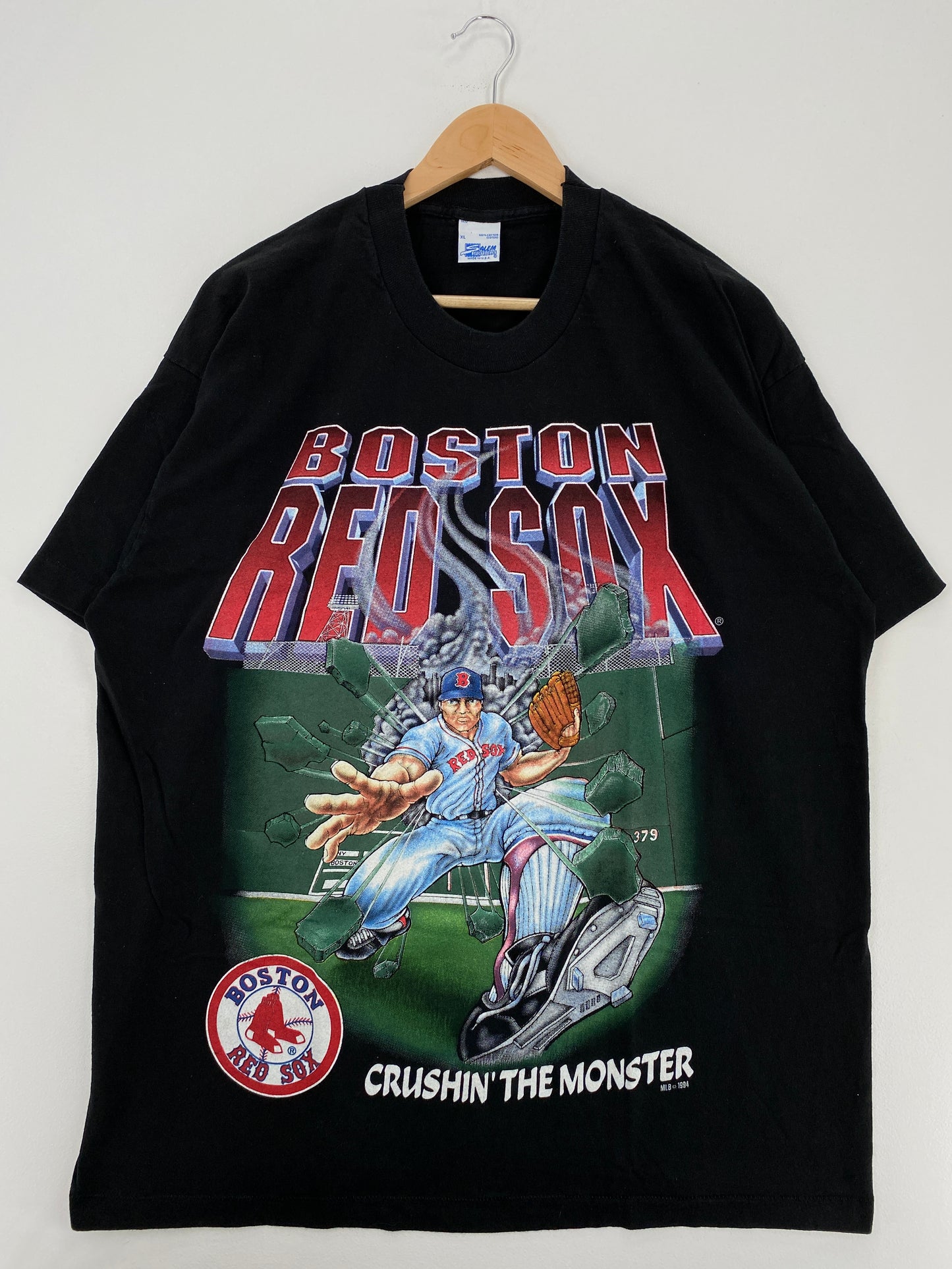 1994 BOSTON RED SOX Made in USA Size XL Vintage MLB T-Shirt / A4666