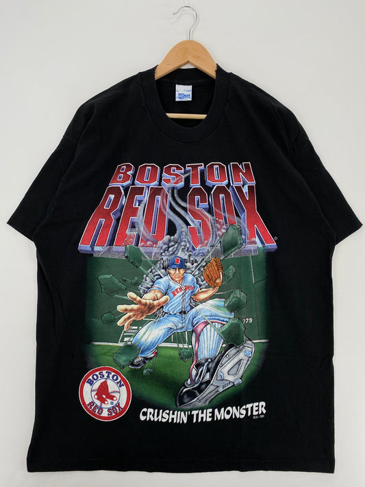 1994 BOSTON RED SOX Made in USA Size XL Vintage MLB T-Shirt / A4666