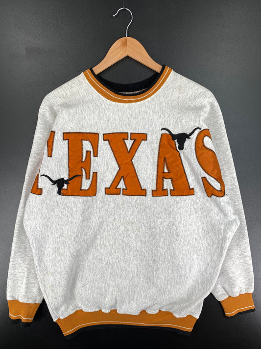 90’s TEXAS LONGHORNS Made in USA Size L Vintage College Sweat-Shirt / A1820