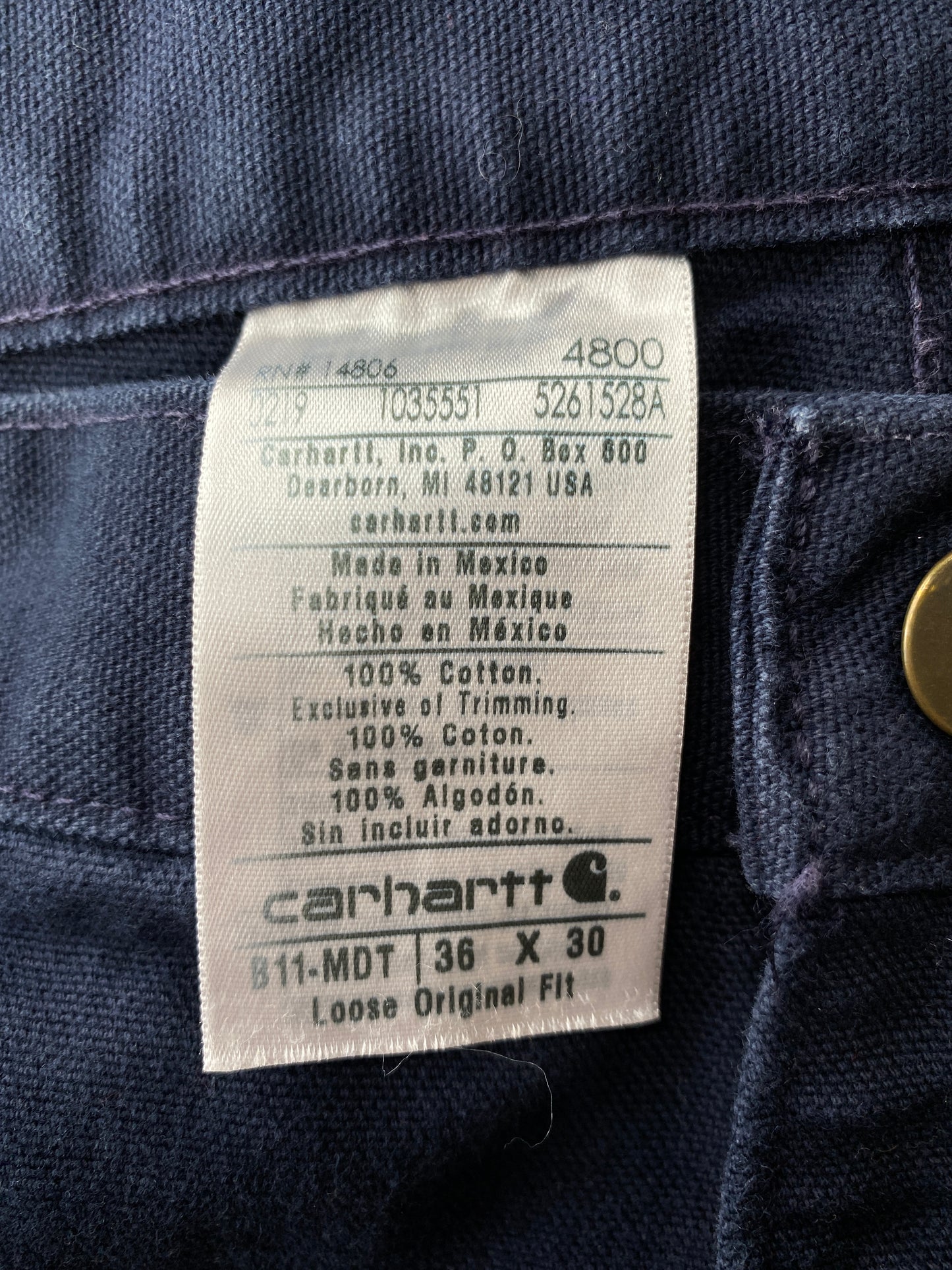 Vintage CARHARTT Size W34xL29 Vintage Duck Pants / A3606