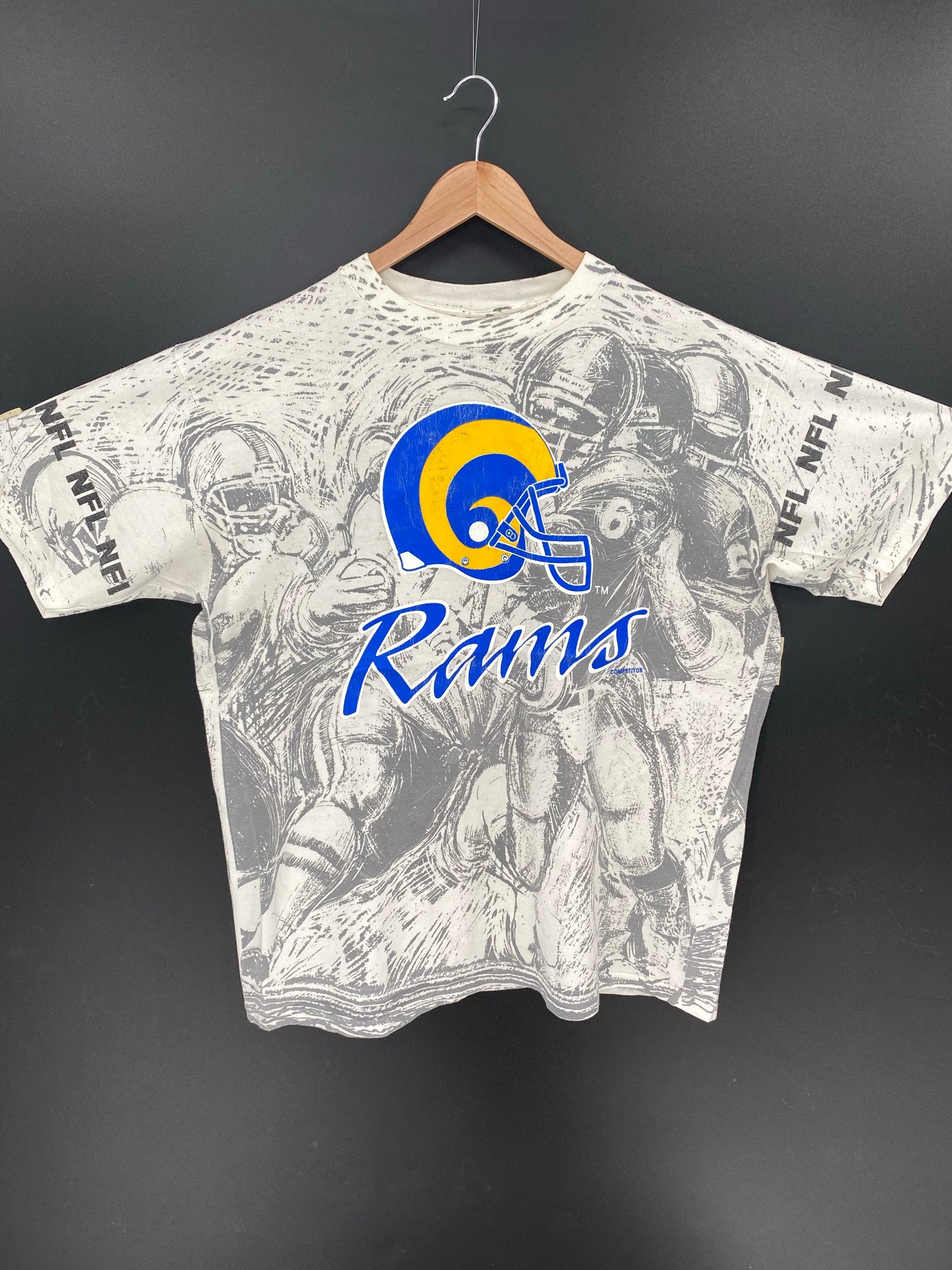 90's RAMS Made in USA Size XL Vintage T-shirt/ K7795