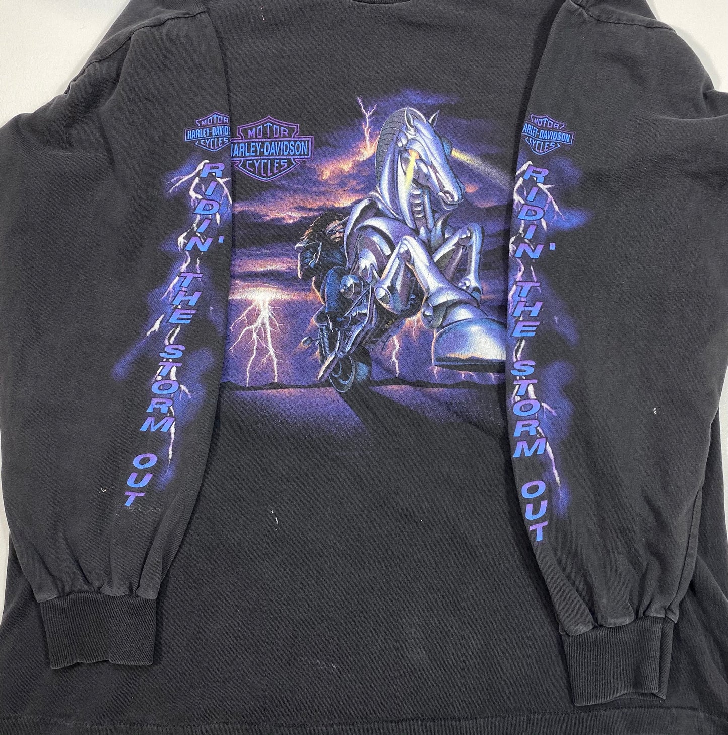 1995 Harley-Davidson Texas Dallas Made in USA Vintage Long Sleeve T-shirt / 4758