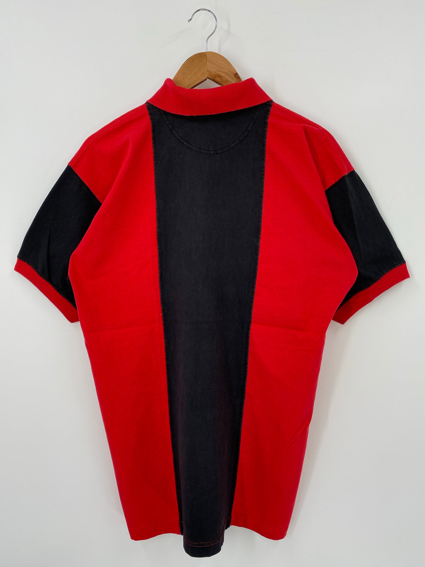 90’s CHICAGO BULLS Size L Vintage NBA Short Sleeve Polo Shirt / K4182