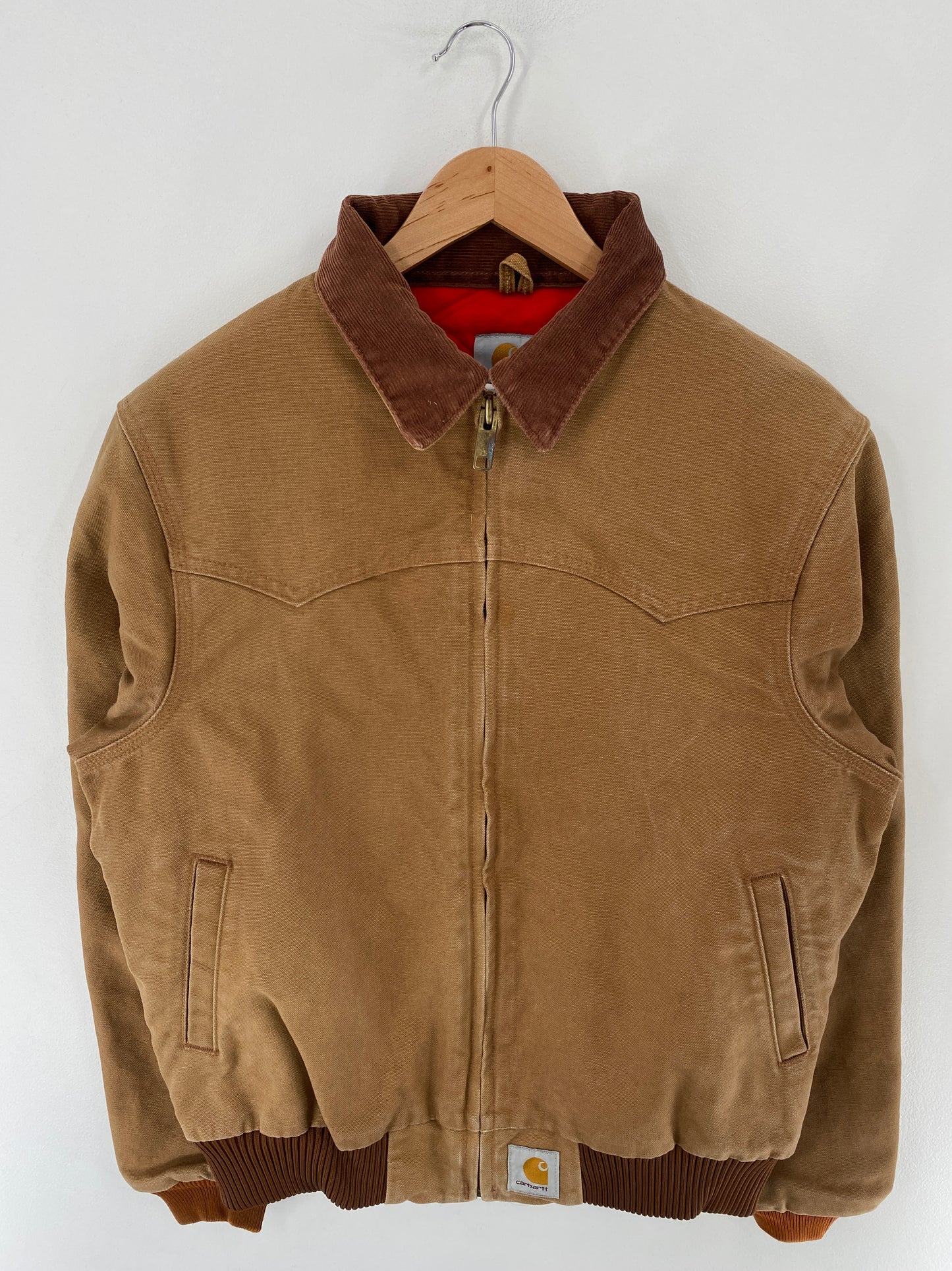 90's CARHARTT Made in USA Size Approx M Zip-Up Duck Jacket / E5897J