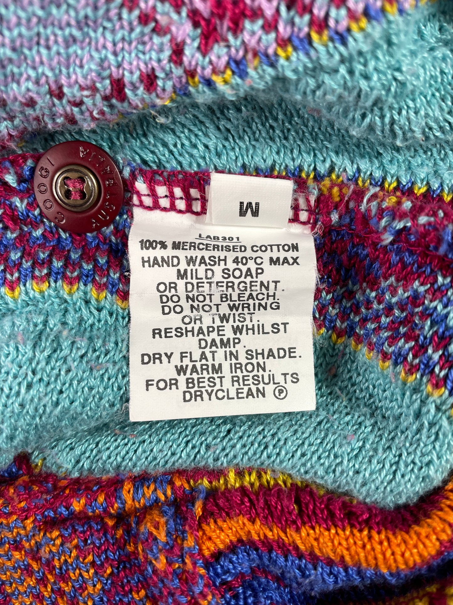 Vintage COOGI Size Ladies M Knit Cardigan Sweater / E1997K