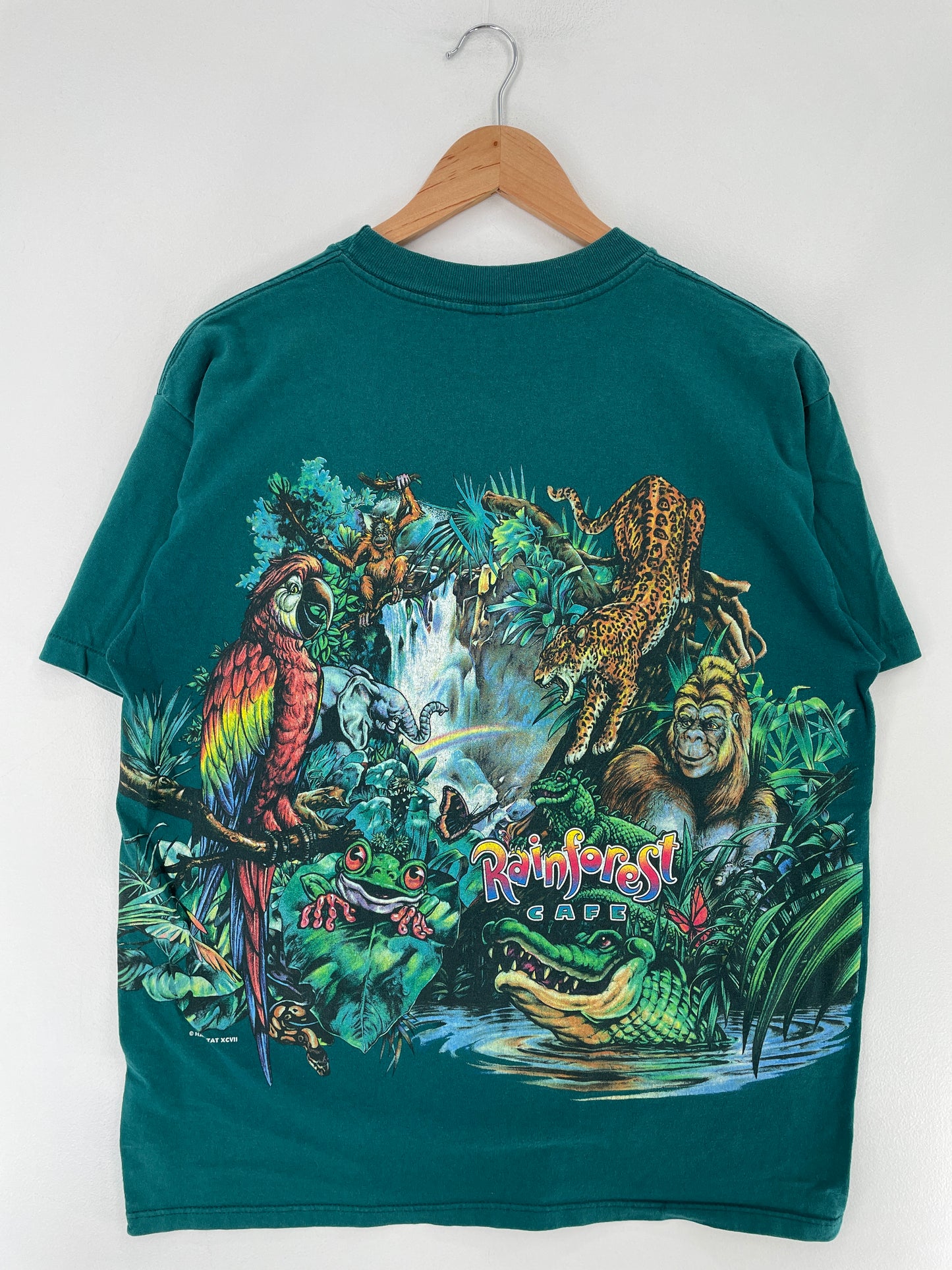 90’s RAINFOREST CAFE Size Approx.L Animal T-Shirt / E5756T