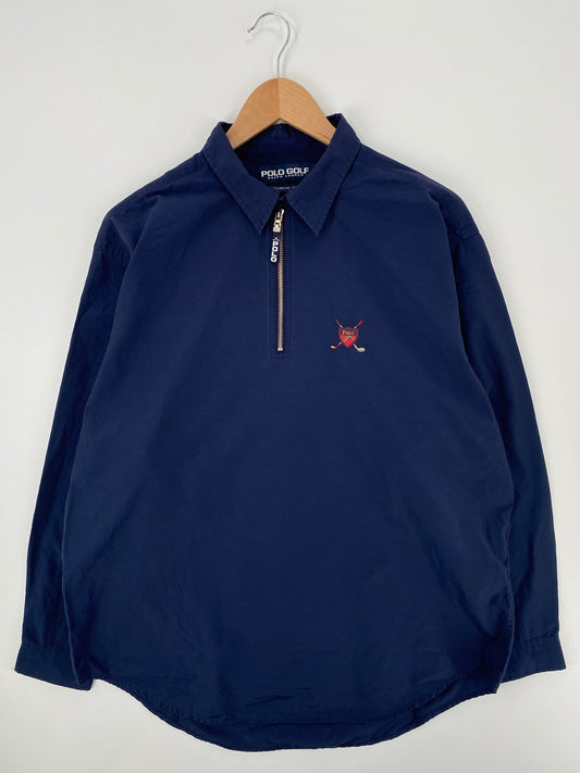 90’s POLO GOLF Size L Vintage Half Zip-up Nylon Jacket / A691