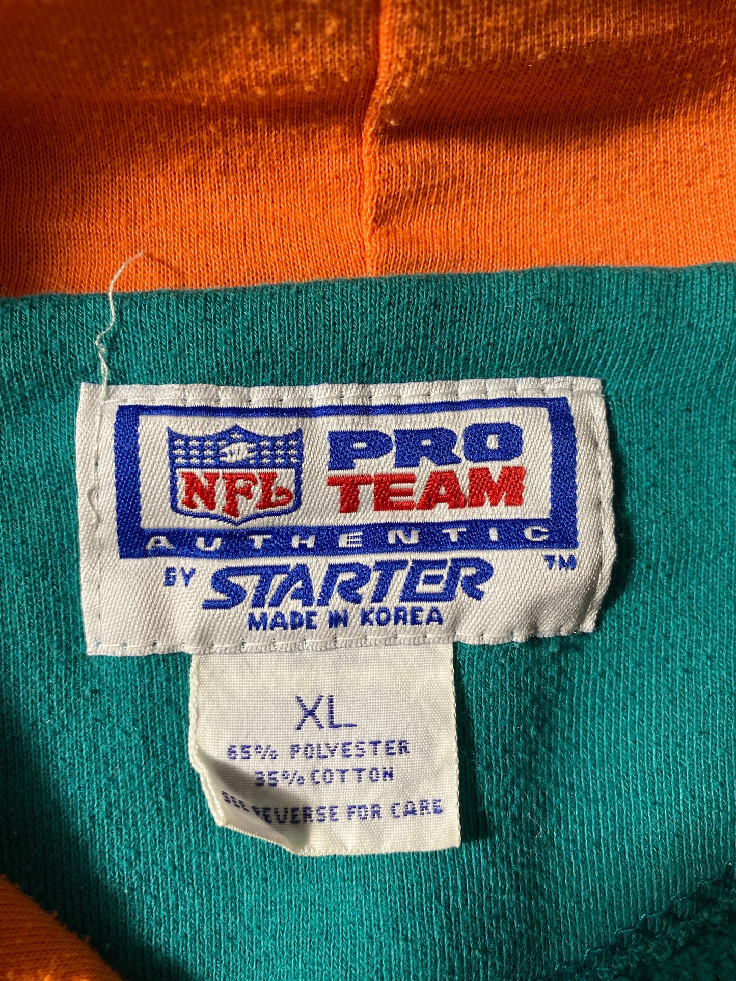 90’s STARTER x MIAMI DOLPHINS Size XL Vintage NFL Hoodie Sweat-Shirt / E2300S
