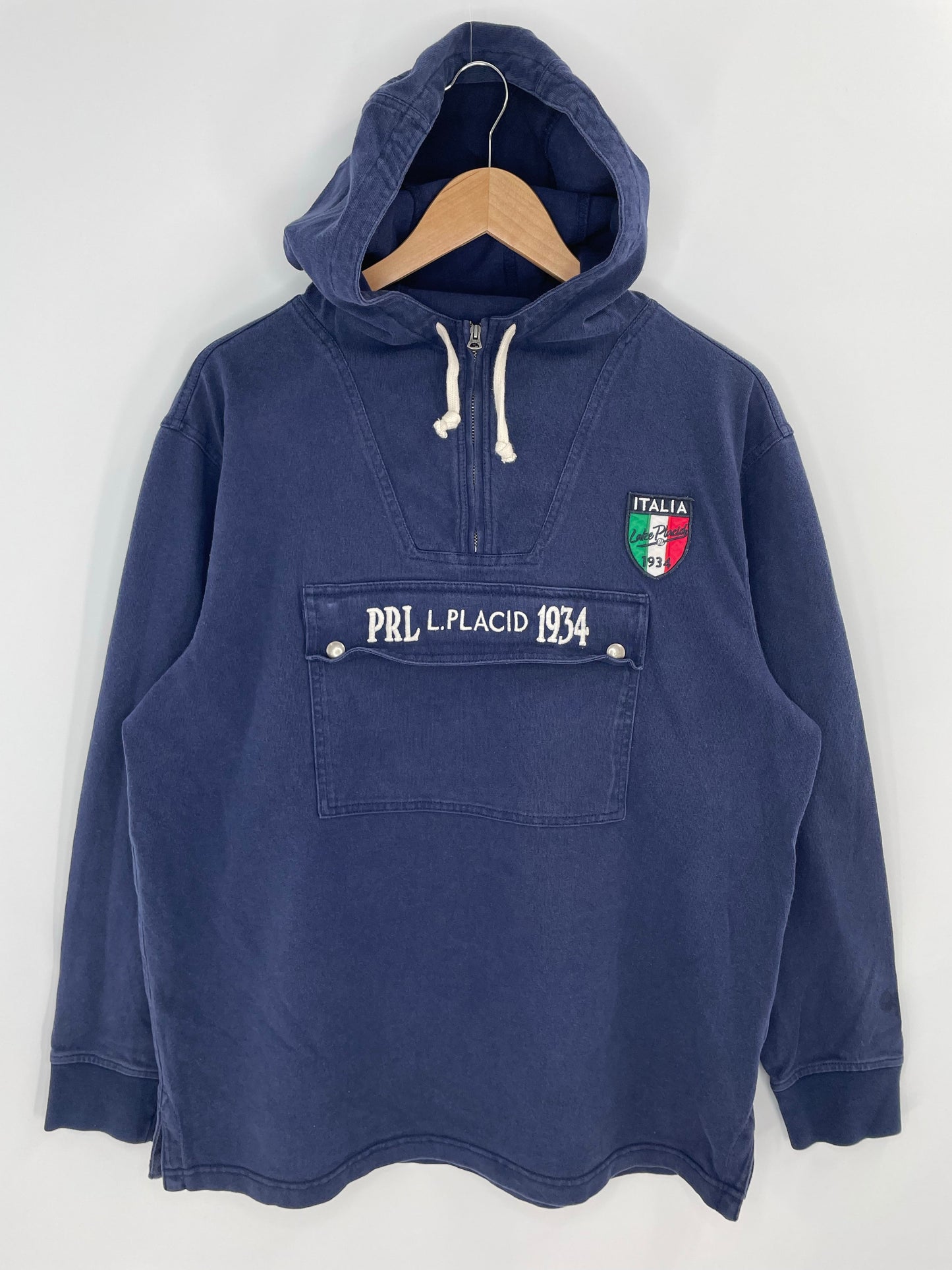 90’s POLO RALPH LAUREN Size M Vintage Hoodie Rugby-shirt / E650