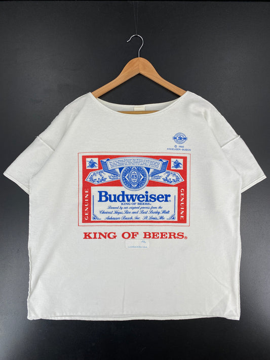 1992 BUDWEISER Size Approx.XL Vintage Sweat T-Shirt / E6149T