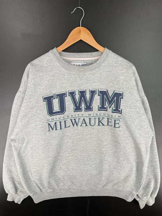 90’s UNIVERSITY OF WISCONSIN MILWAUKEE UWM Size XL College Sweat-Shirt / A2338
