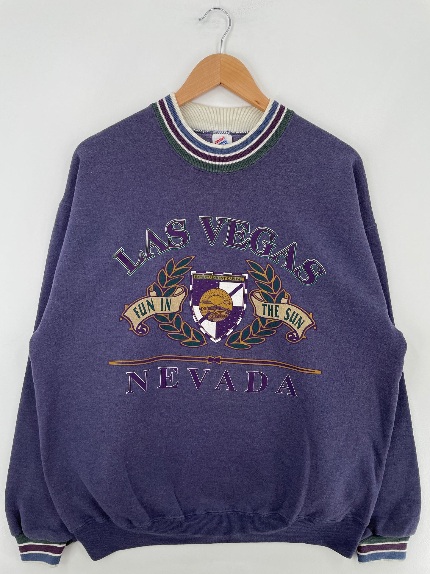 90's LAS VEGAS NEVADA Made in USA Size XL Vintage College Sweat-shirt / E2805S
