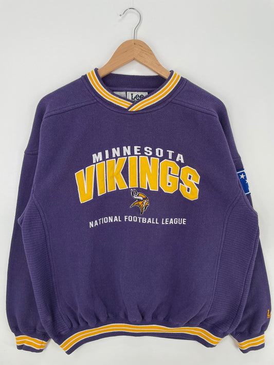 Vintage MINNESOTA VIKINGS Size L Vintage NFL Sweat-shirt / A936
