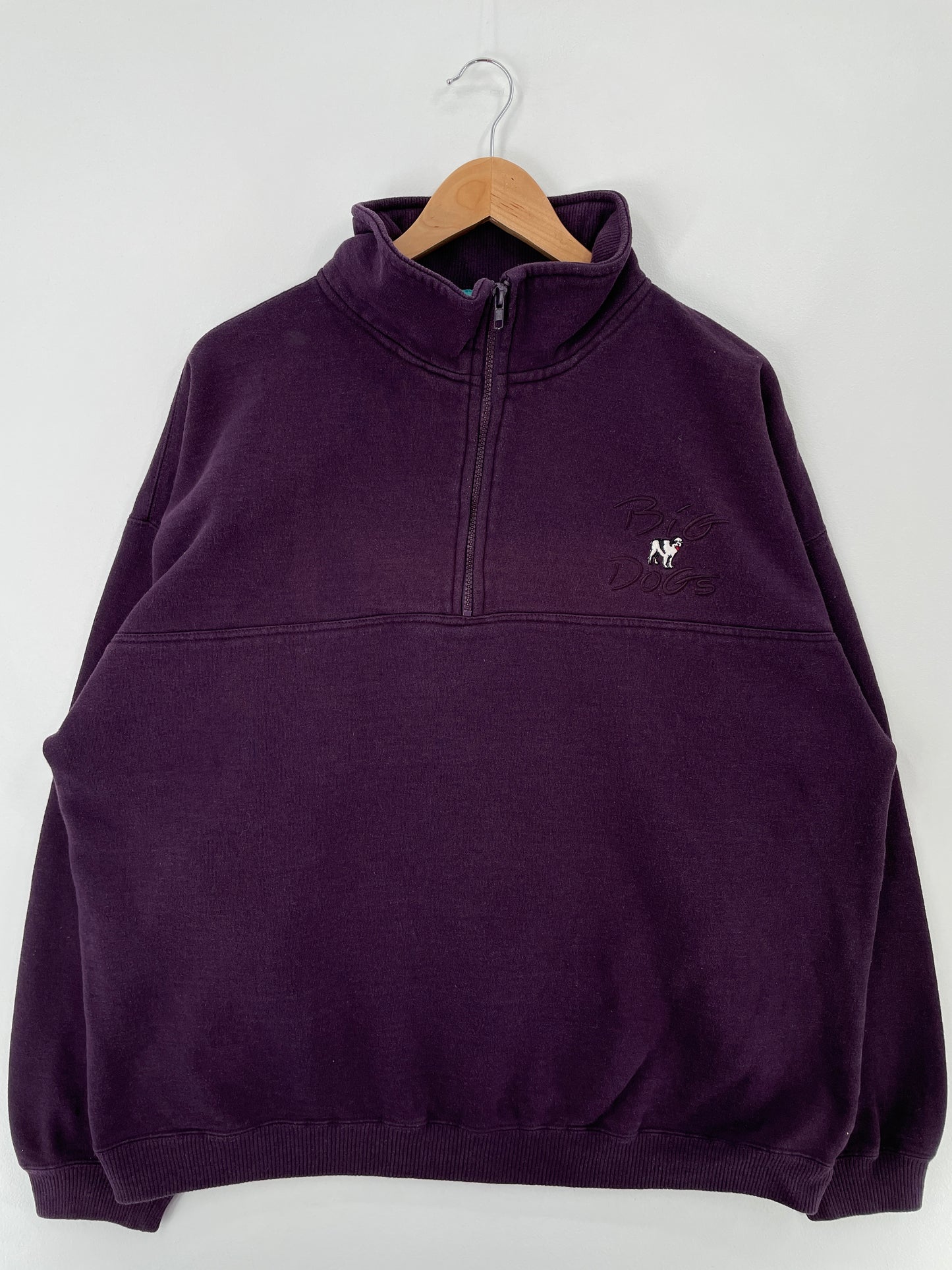 Vintage BIG DOG Size XL Vintage Animal Half Zip Sweat-shirt / E139