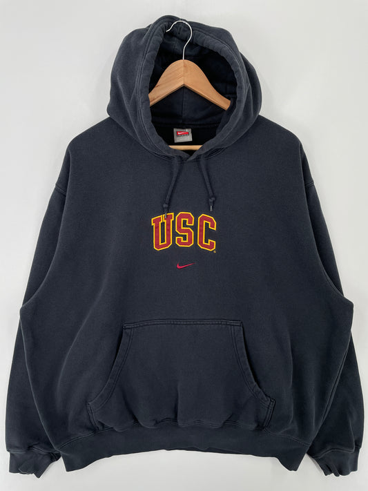 00' NIKE x UNIVERSITY OF CALIFORNIA USC Size L College Vintage Hoodie Sweat-Shirt / A9670