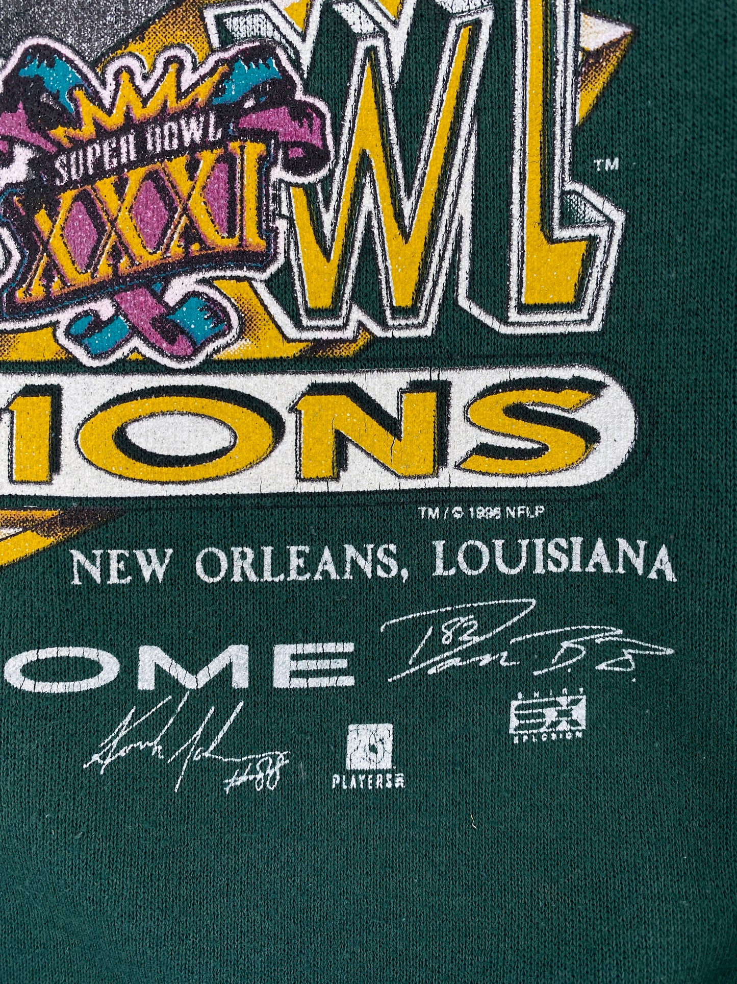 .1995 GREEN BAY PACKERS Made in USA Size XXL Vintage NFL Sweat-Shirts/ E6340S