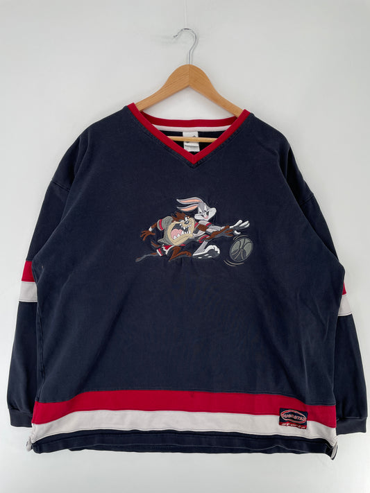 .1999 LOONEY TUNES BUGS BUNNY Size XXL Vintage Long Sleeve T-shirt / E6689S