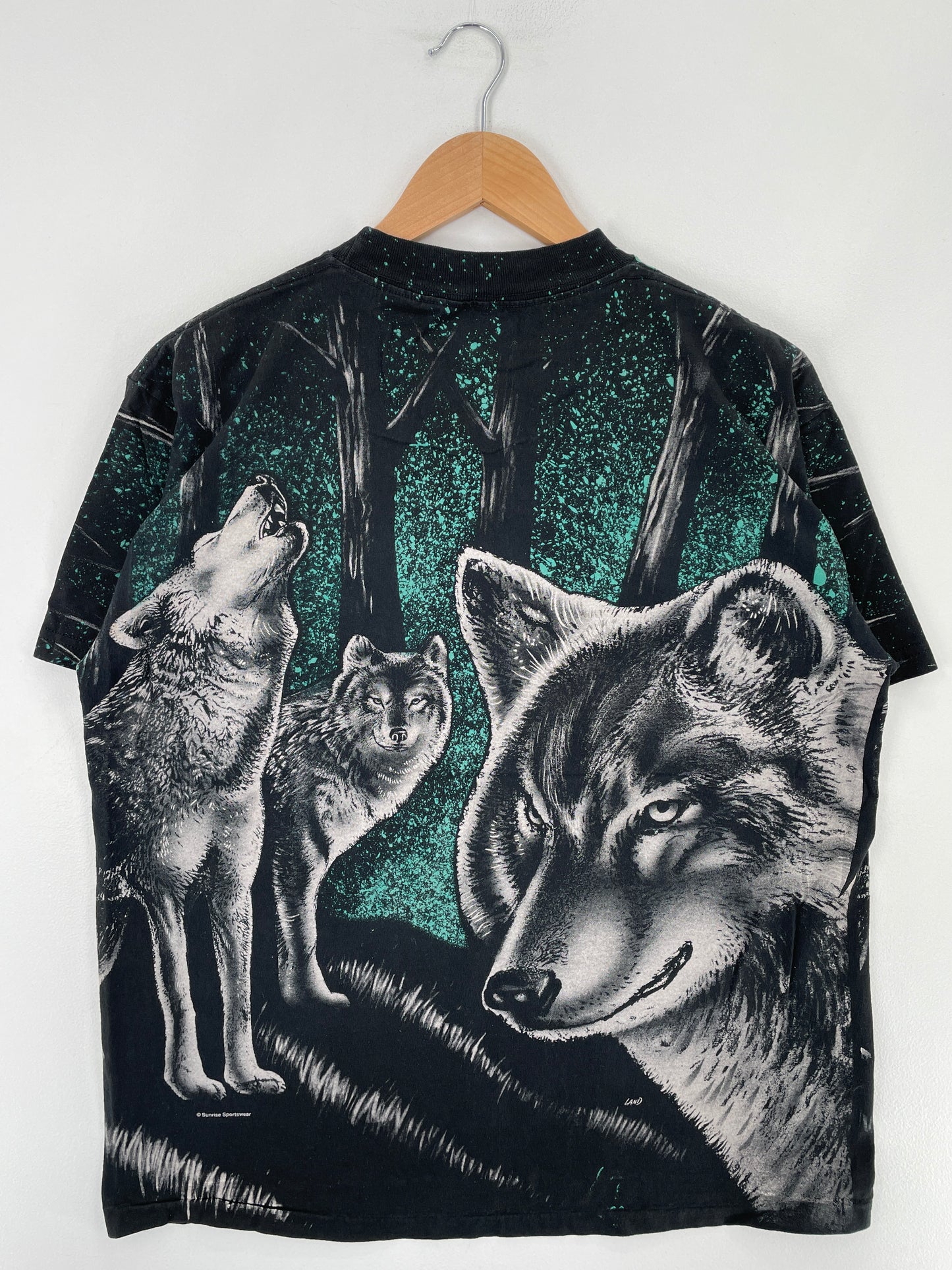 90’s WOLF Size L Vintage Animal T-Shirt / E4313T