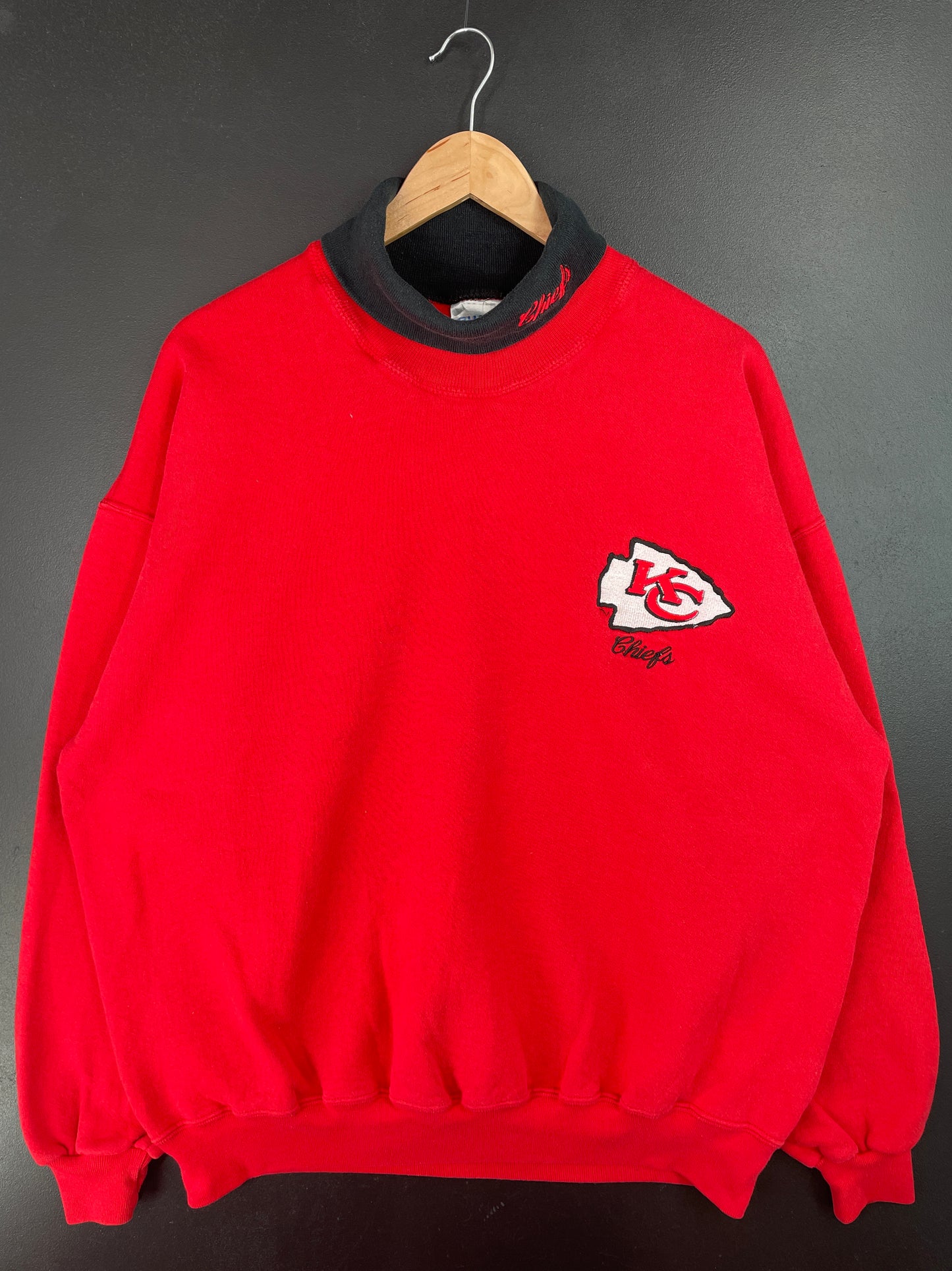 90’s KANSAS CITY CHIEFS Size Approx.XL NFL Sweat-Shirt / A9128