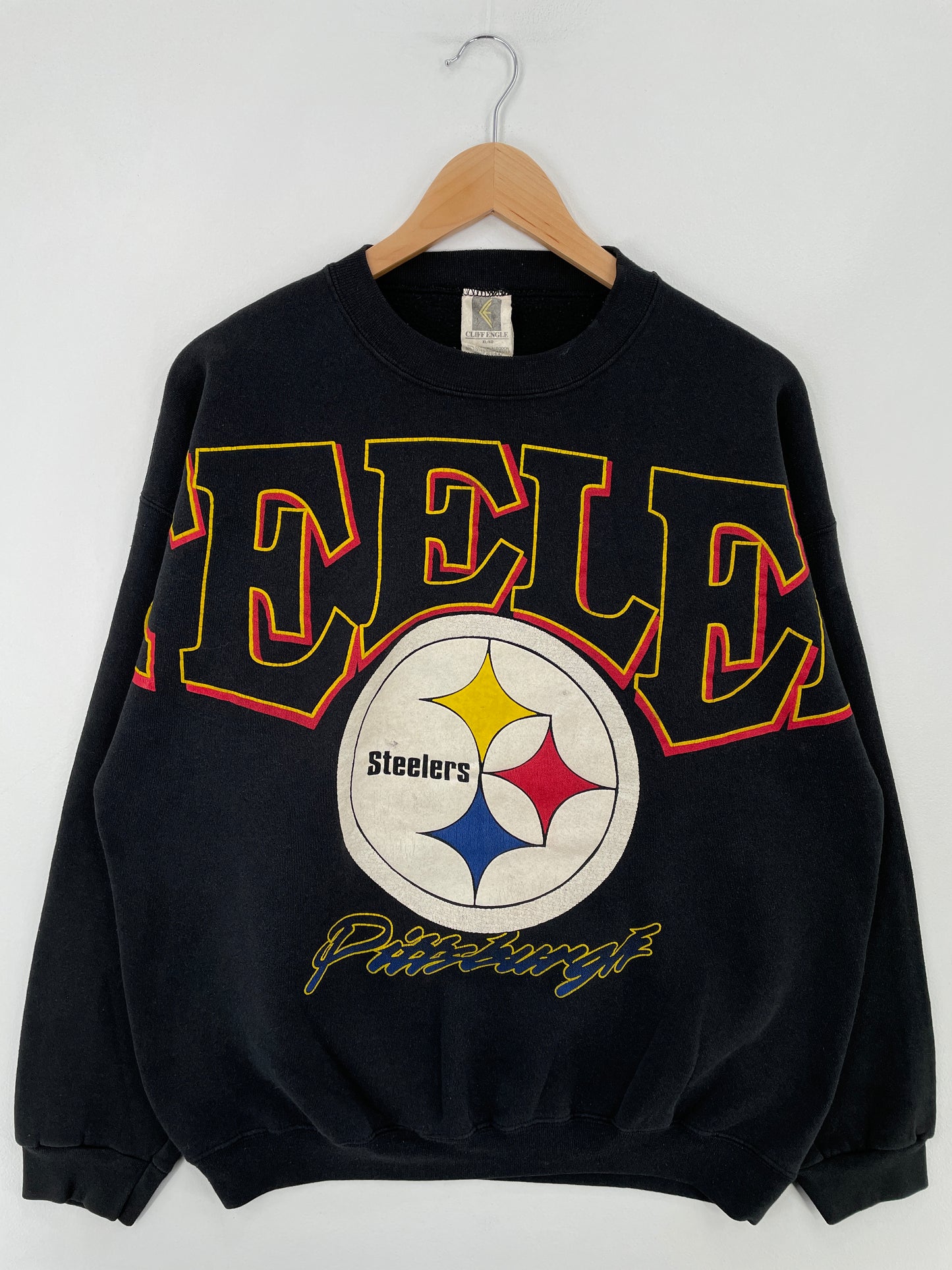 90's PITTSBURGH STEELERS Made in USA Size XL Vintage NFL Sweat-Shirt / E3792S