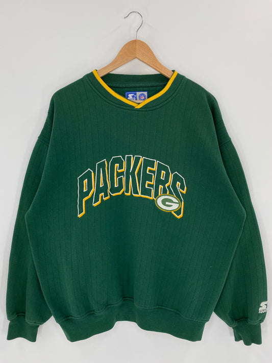 90’s STARTER x GREEN BAY PACKERS Size L Vintage NFL Sweat - Shirt/ K6069