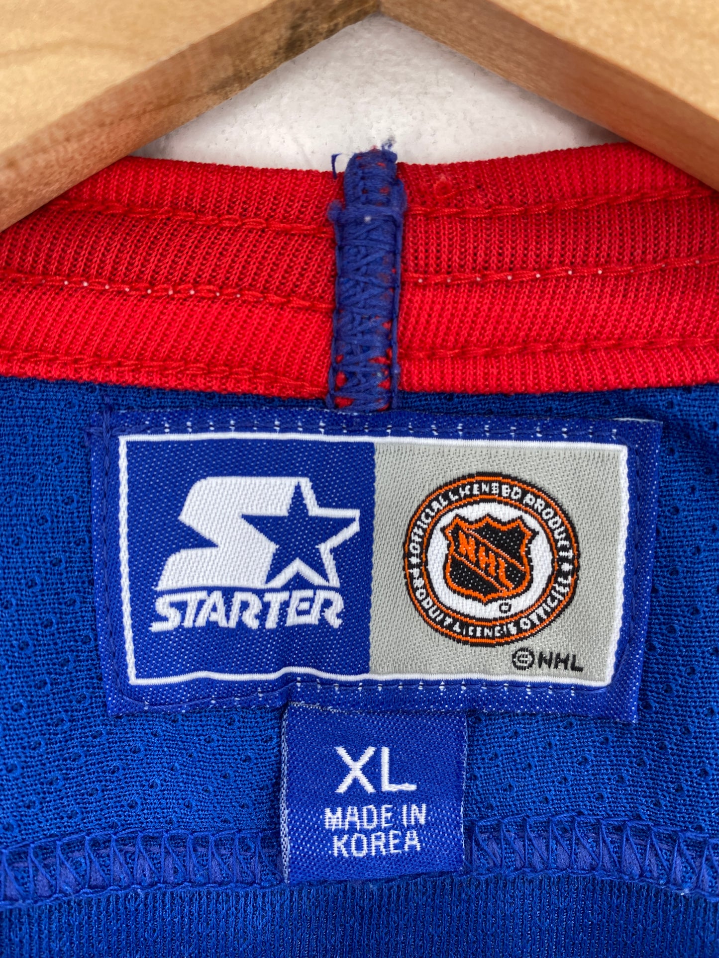 90’s STARTER x NEW YORK RANGERS Size XL NHL Hockey Game Shirt / A5389
