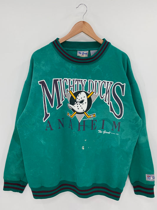 1993 MIGHTY DUCKS Size L Vintage NHL Sweat-Shirt/ K7494