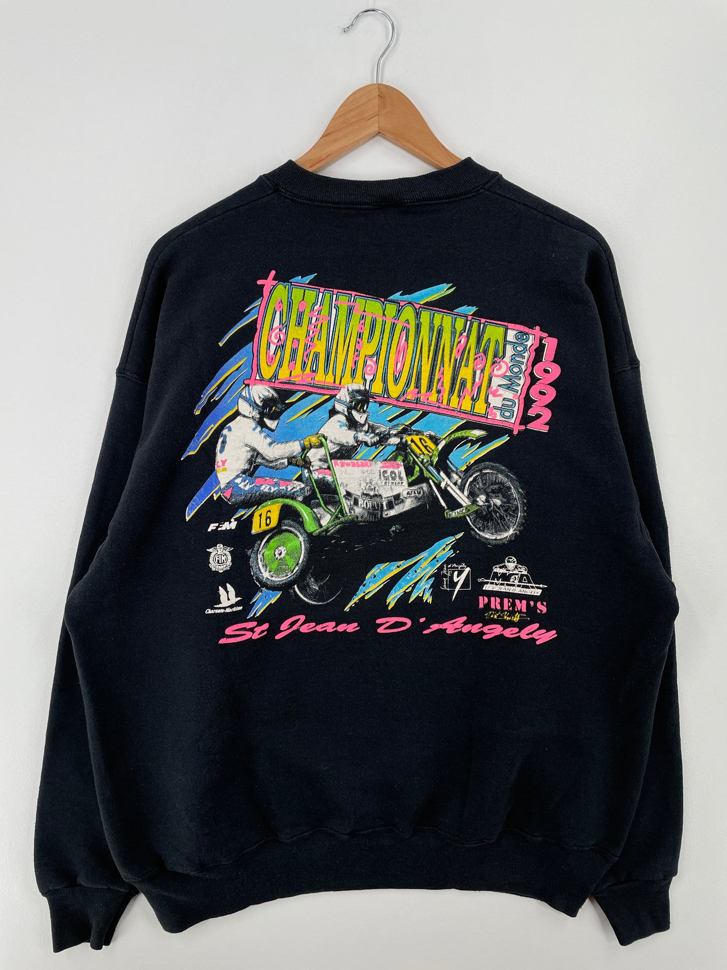 90’s CHAMPIONAT Made in USA Size XL Vintage Racing Sweat-shirt / A8610
