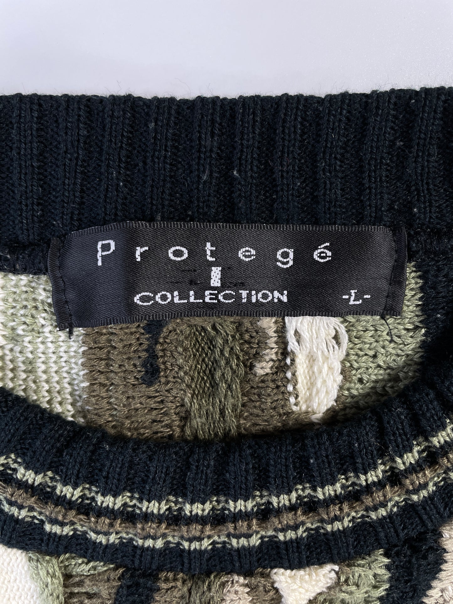 Vintage 3D COOGI- Style Made in USA Size L Knit Sweater / A7959