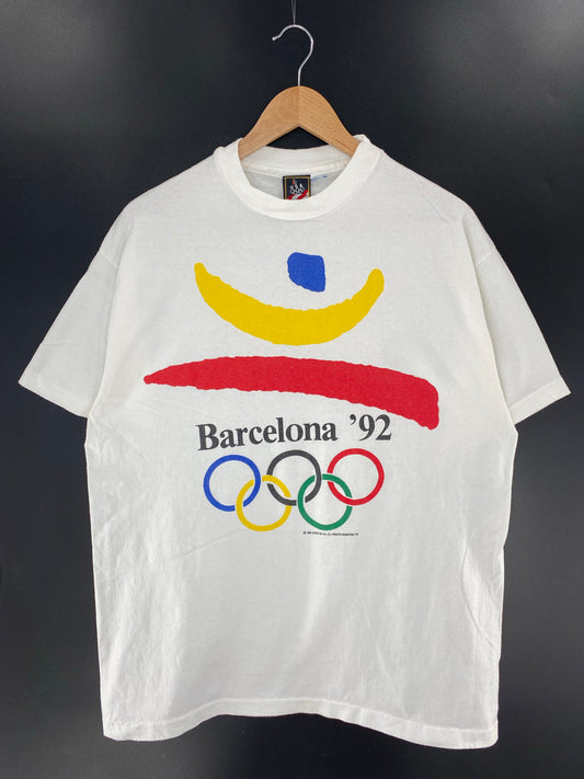 1992 BARCELONA OLYMPICS Size L Vintage T-Shirts / K6478