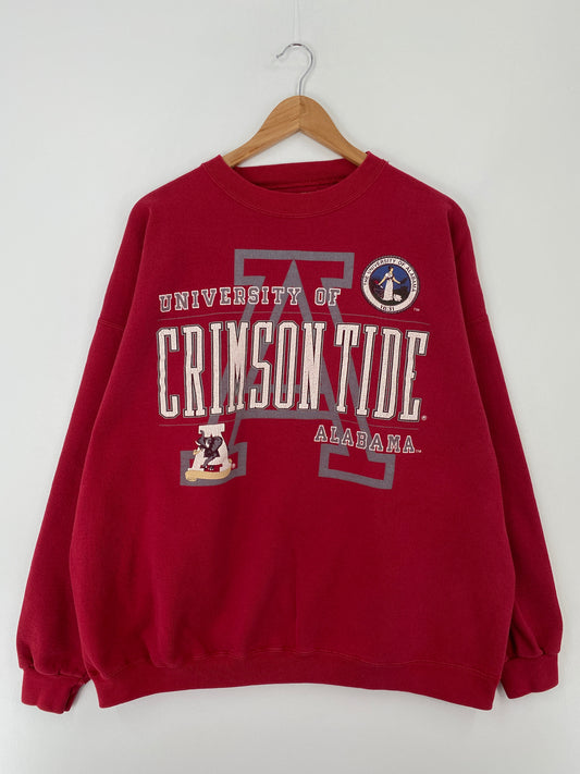 00' UNIVERSITY OF CRIMSON TIDE Made in USA Size XL Vintage College Sweat-shirt / A9666